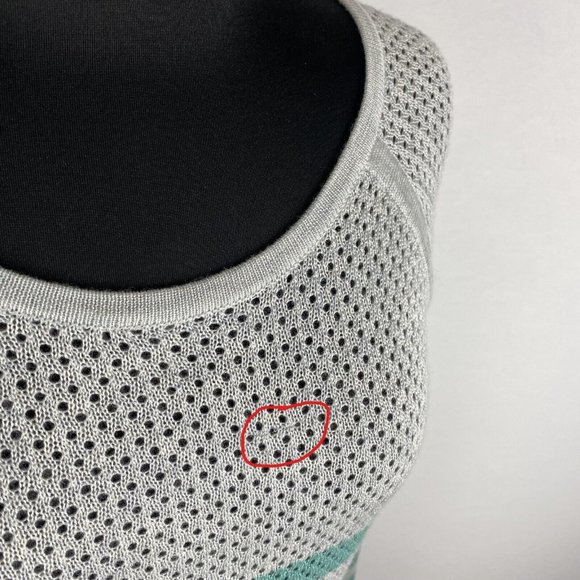 Converse S Striped Open Loose Knit Pullover Acrylic Lightweight Sweater Casual - Picture 5 of 12